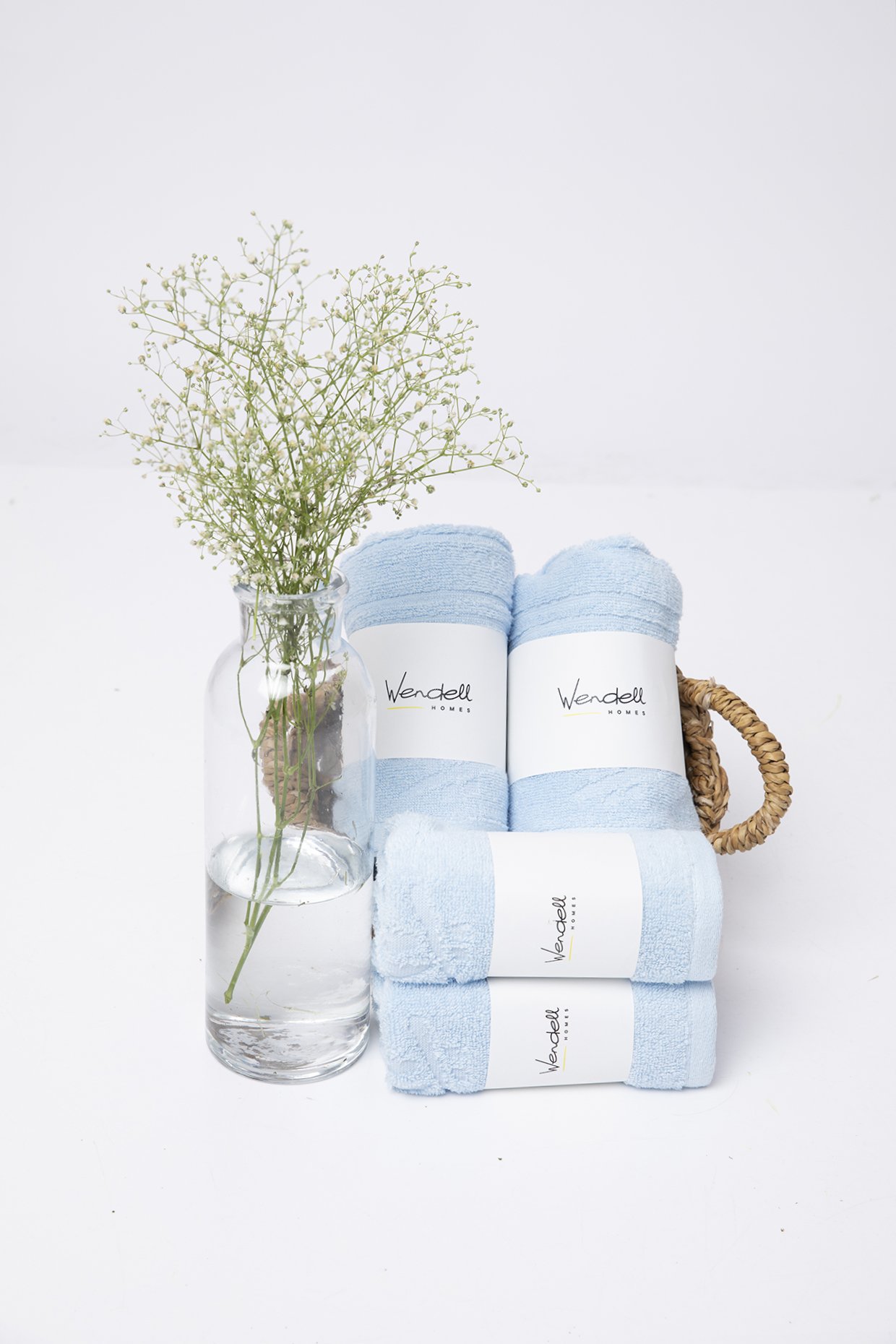 Ultra Soft Blue Towel (Set Of 1 Bath Towel+2 Hand Towels+2 Face