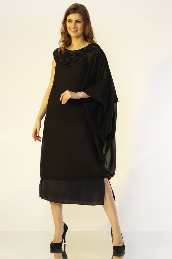 Black Hand Embroidered Dress