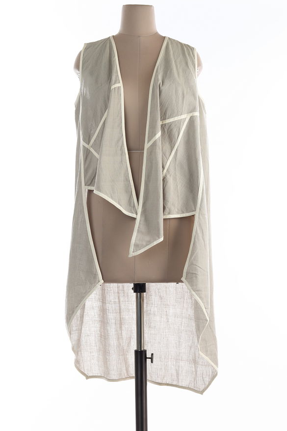 Grey High-Low Overcoat