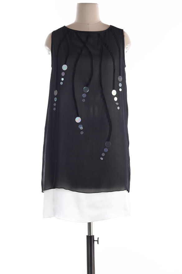 Black Silk Satin Dress