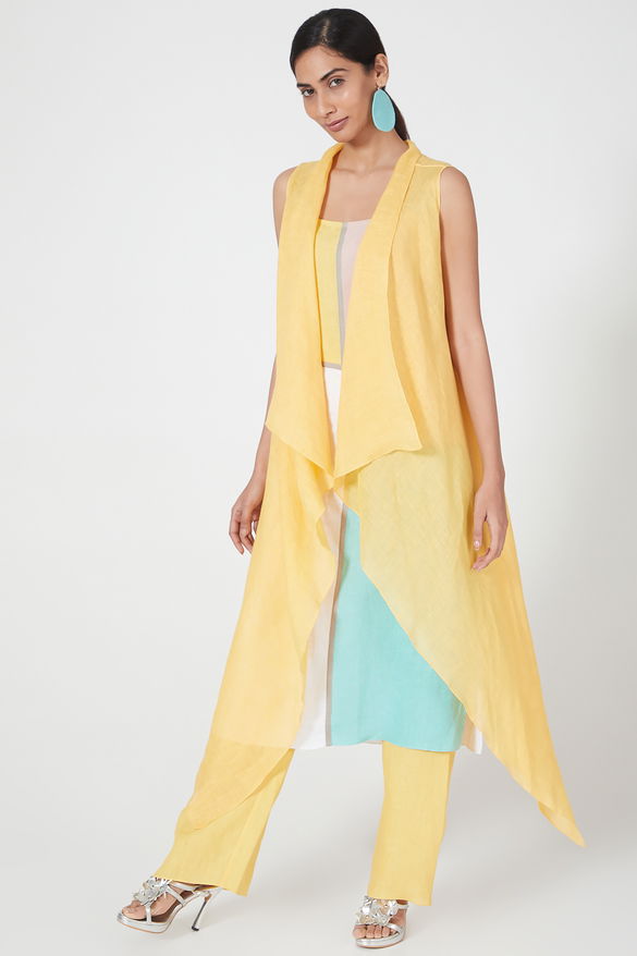 Yellow Sleeveless Overshirt