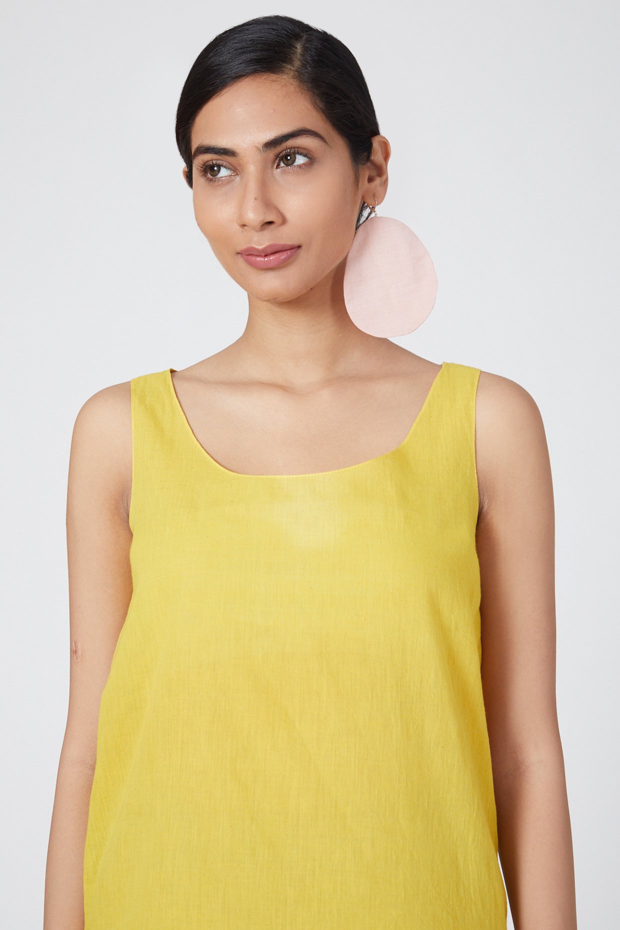 yellow cotton cami top