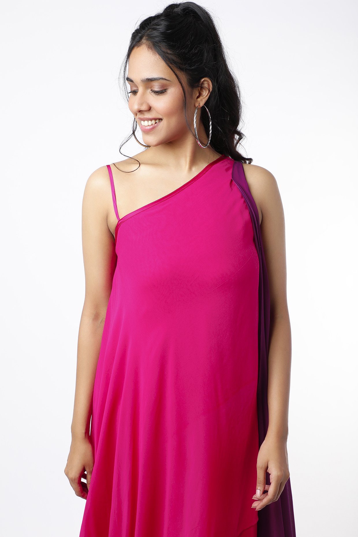 Women's Satin Drape One Shoulder Maxi Dress | Boohoo UK