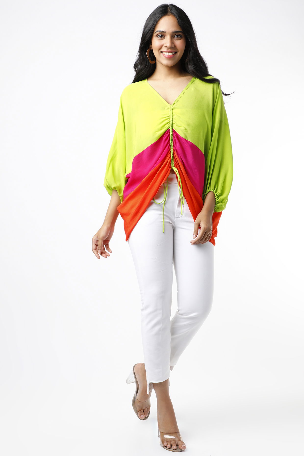 Neon hot sale ruched top