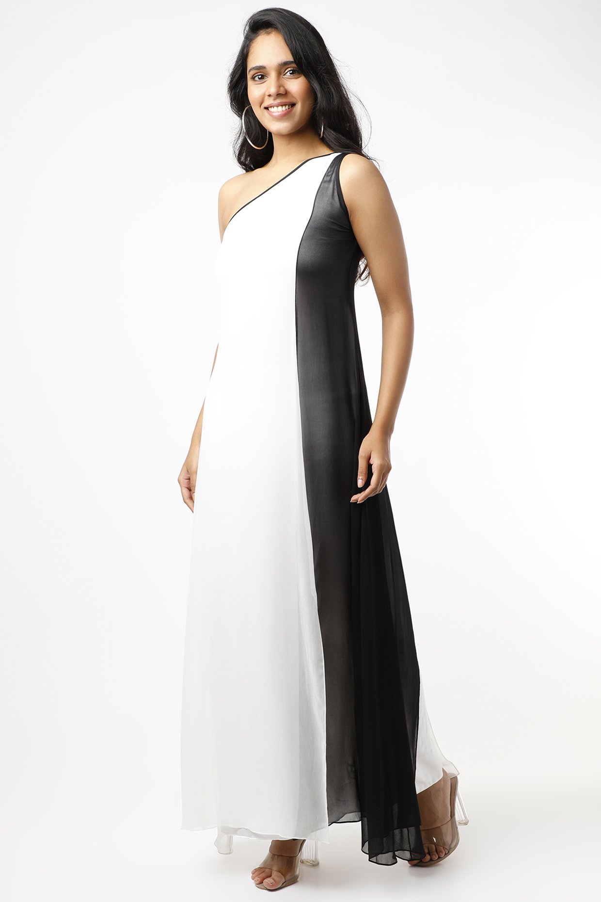 Shop Luca One-Shoulder Pleated Maxi Dress Online