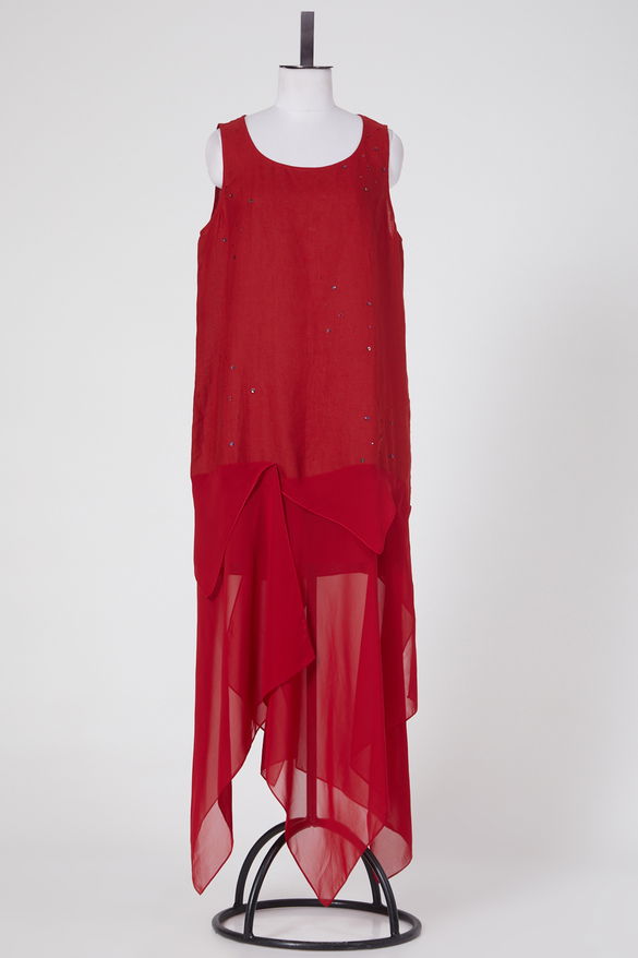 Red Linen Tunic