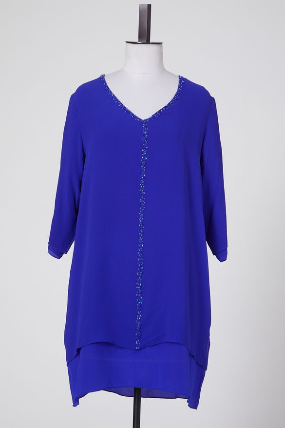 Cobalt Blue Tunic In Cotton