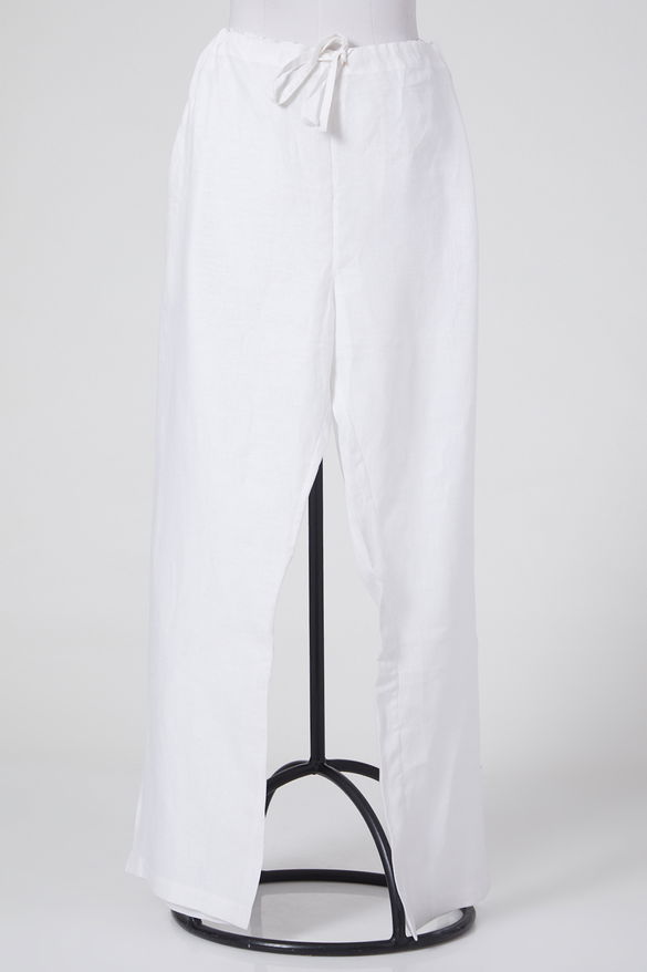White Pants In Linen