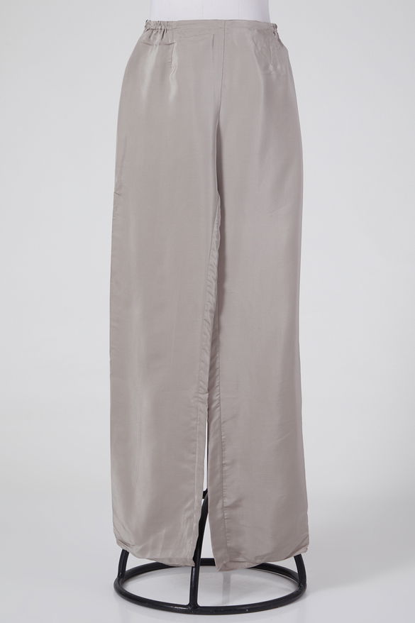 Grey Pants In Linen