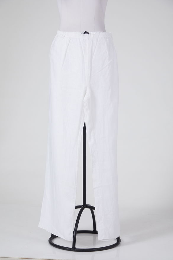 White Pants In Linen