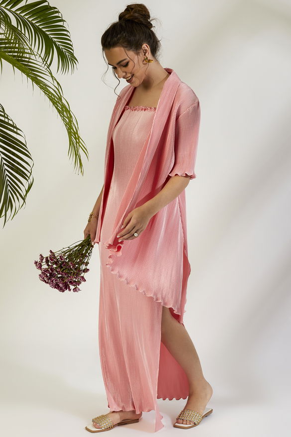 Rose Pink Crinkle Cape