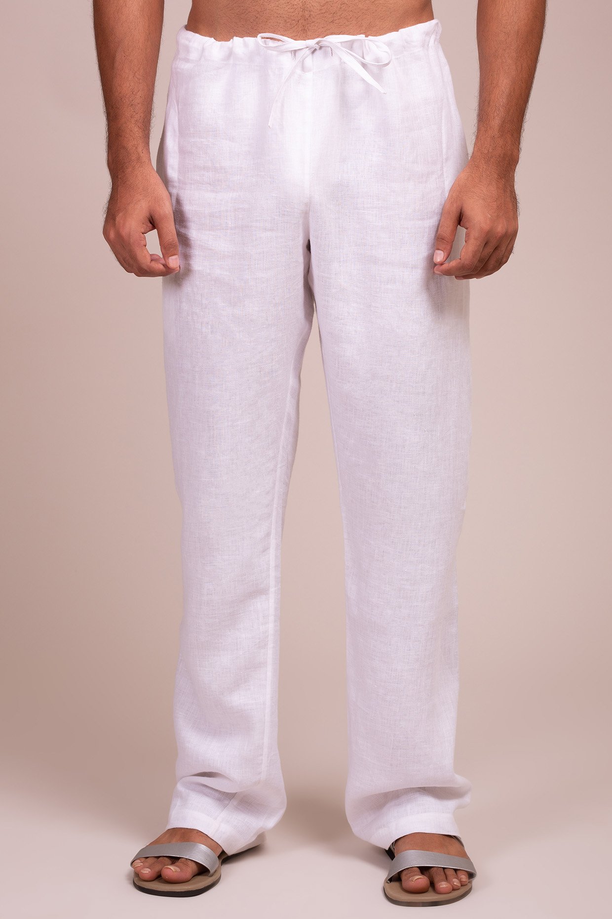 Buy Men Premium White & Black Cotton Printed Pyjama - UnderJeans by Spykar