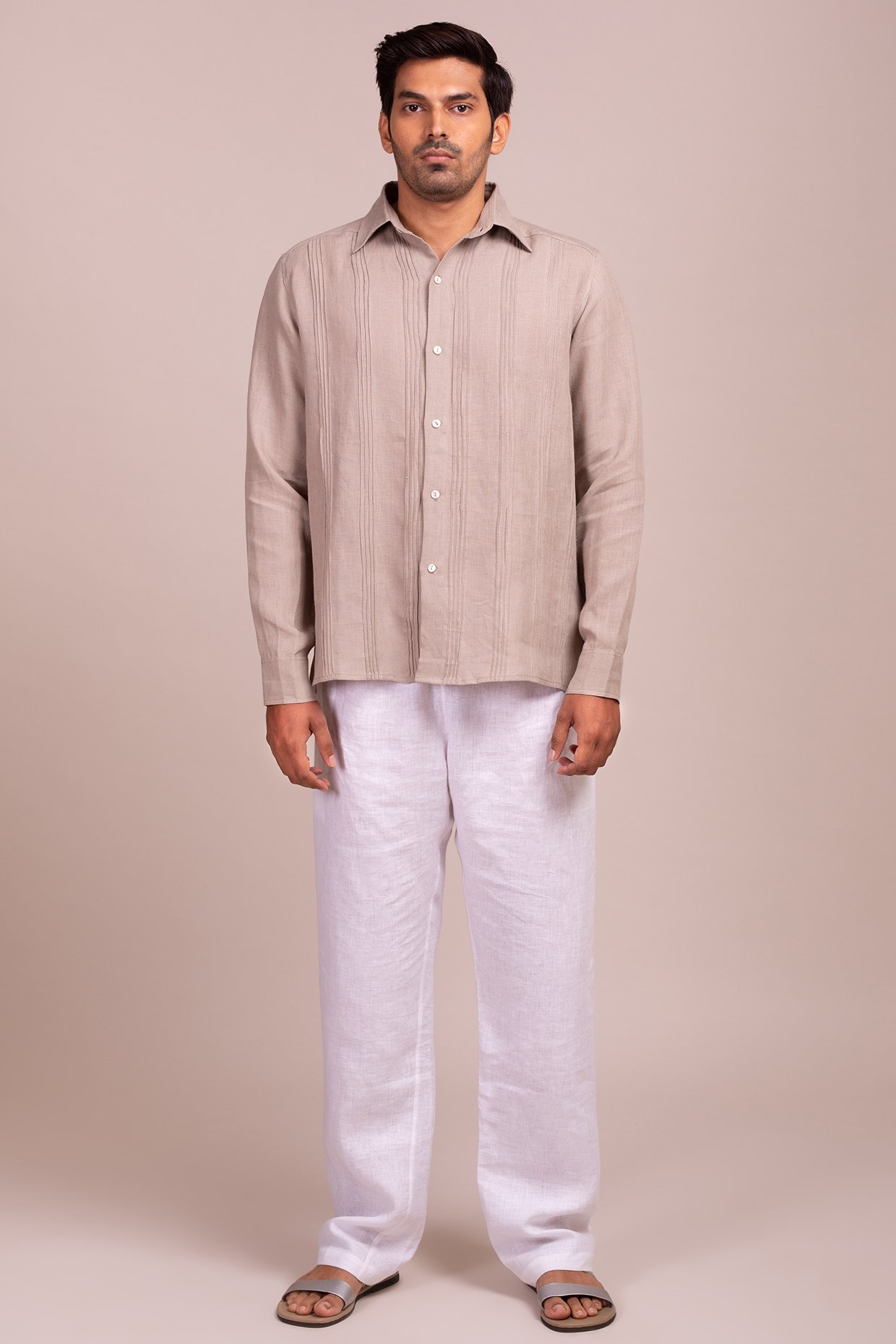 Men's Slim Fit Casual Resort Wear Linen Flat front Dress Pants –  naturalcollectioncorp.com