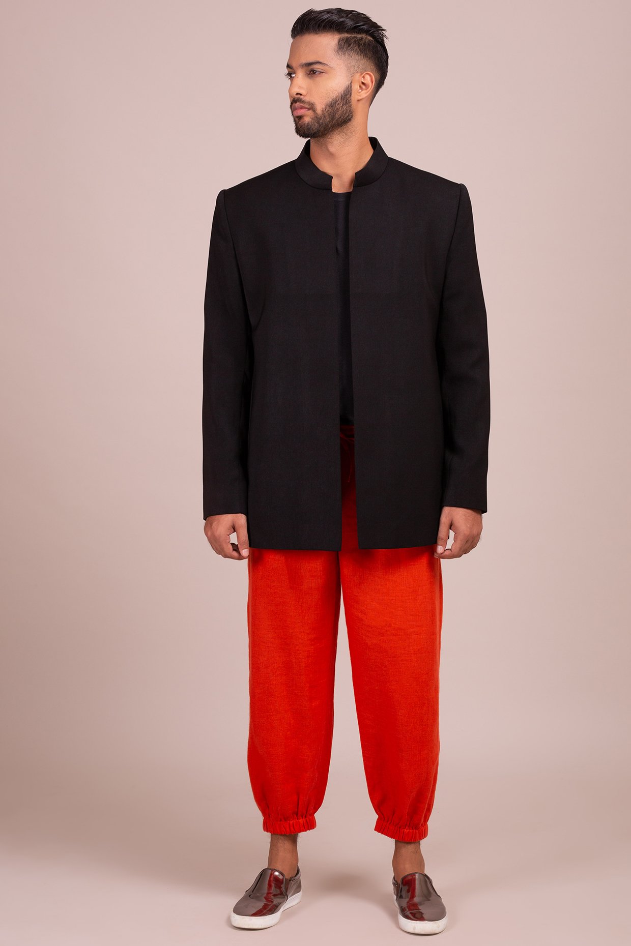 Peplum jacket Draped saree gown – Ricco India