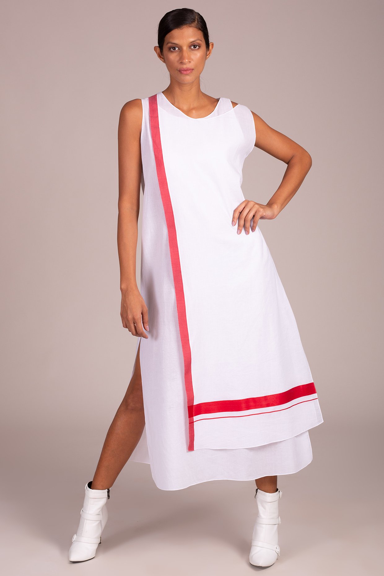 Frenchtrendz | Buy Frenchtrendz Poly Viscose Red Mock Neck Bodycon Sleeveless  Dress Online
