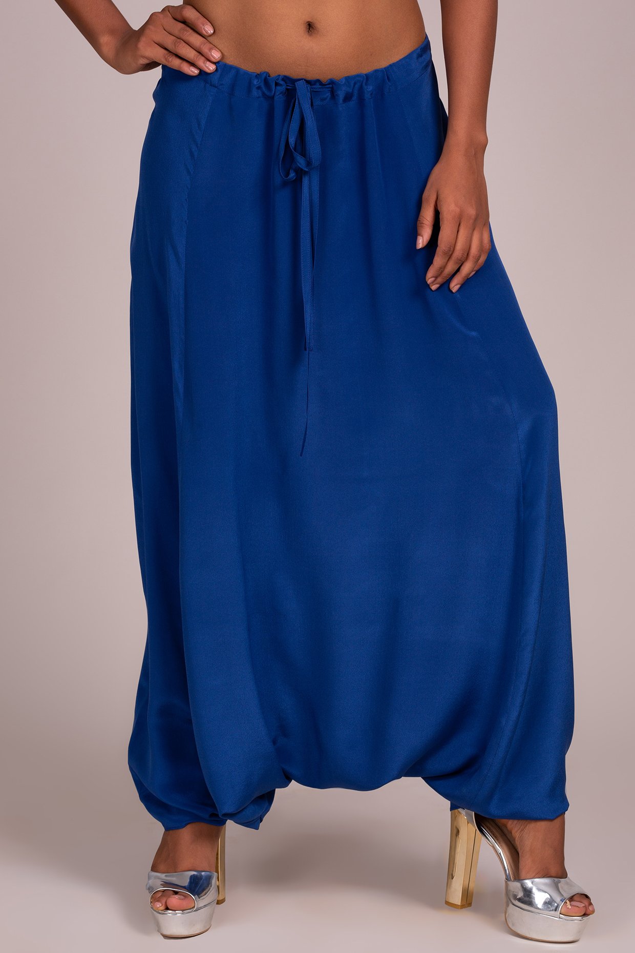 Royal Blue Solid Color Dhoti Harem Pants for Girls  Women  Zubix   Clothing Accessories and Home Furnishing Shop Online