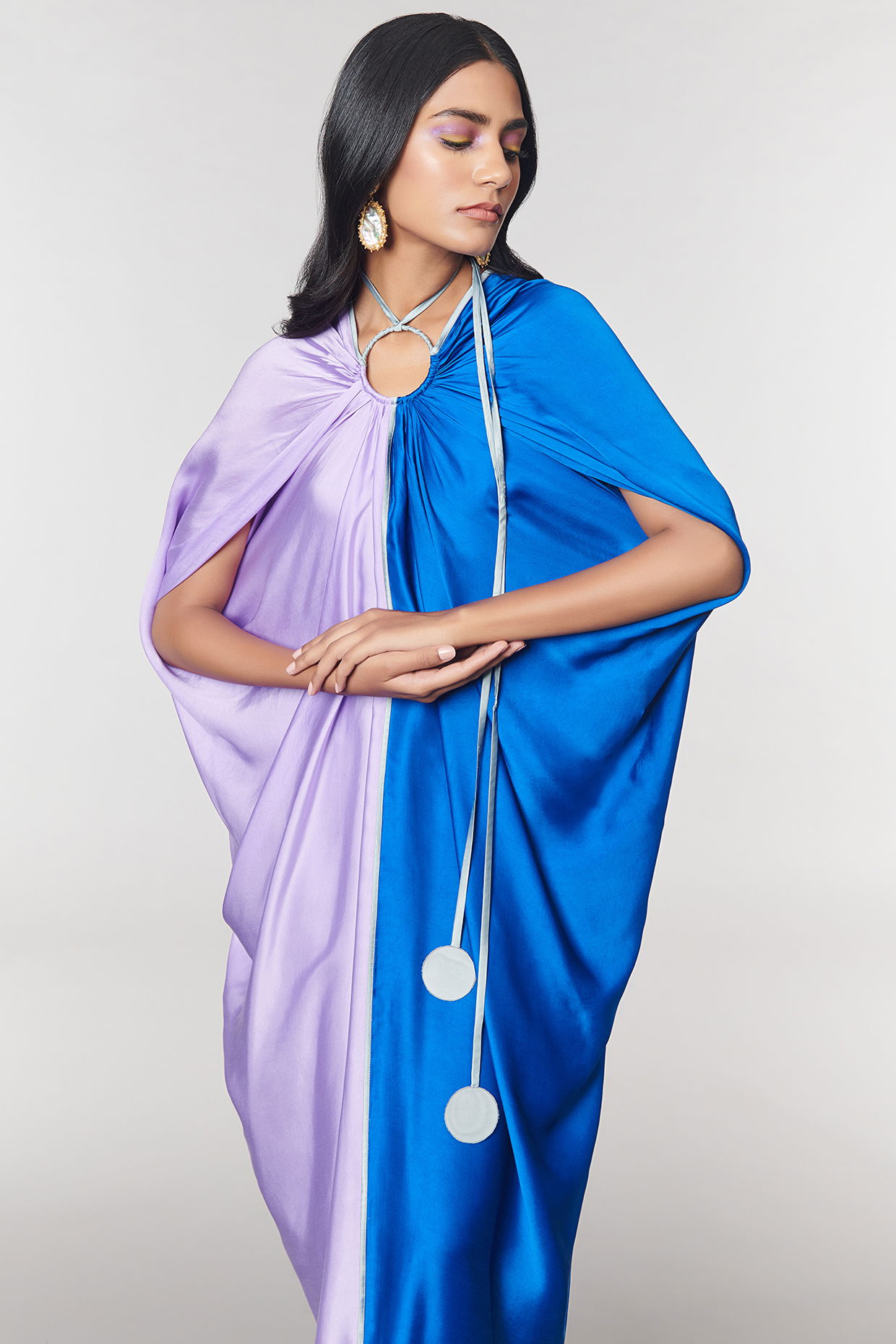 Lilac & Blue Half n Half Ring Dress