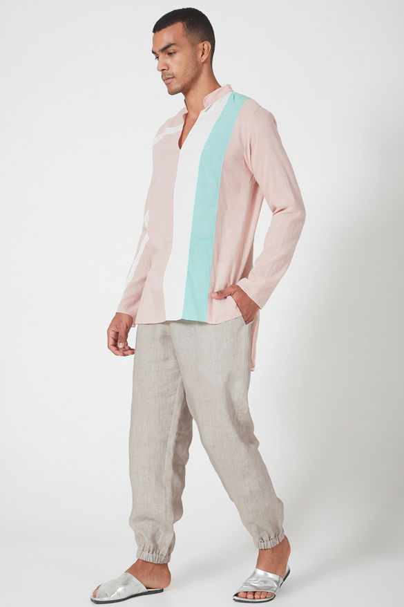 Grey Linen Joggers