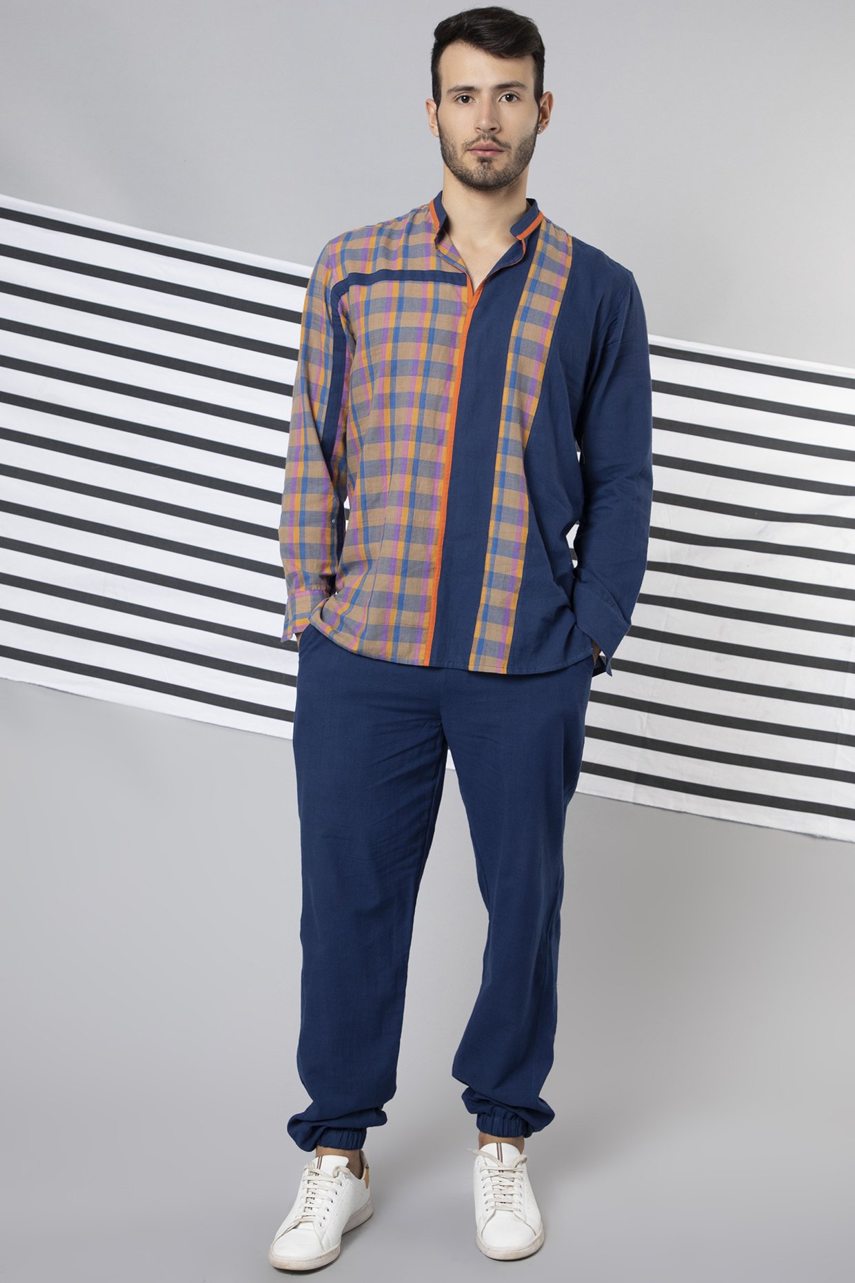 Plaid Pants with Vertical Striped Shirt Summer Outfits For Men 18 ideas   outfits  Lookastic