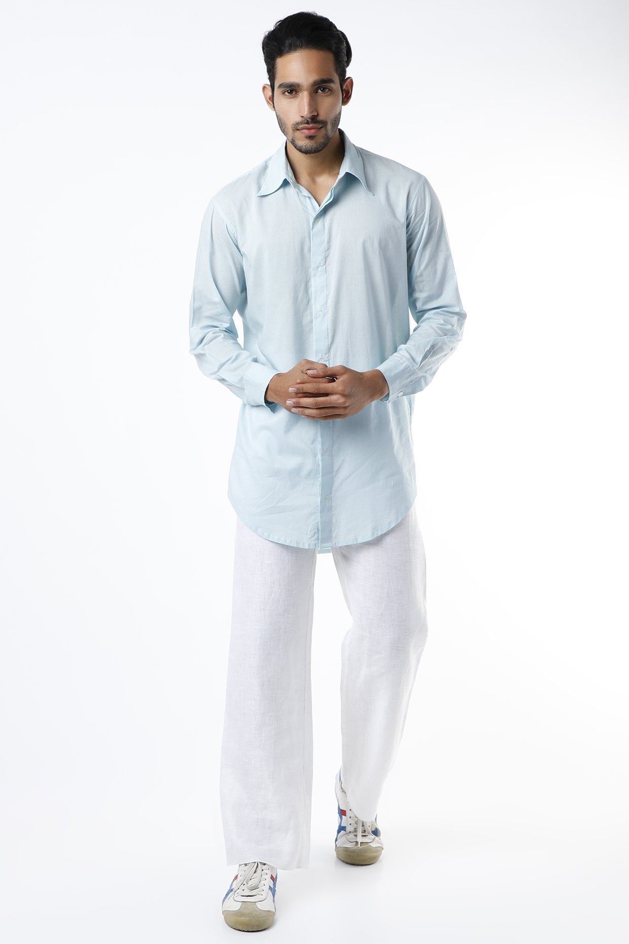 Men's khaki worker pants, tucked in white shirt, white sneakers outfit |  Khaki pants outfit men, Shirt outfit men, White shirt men